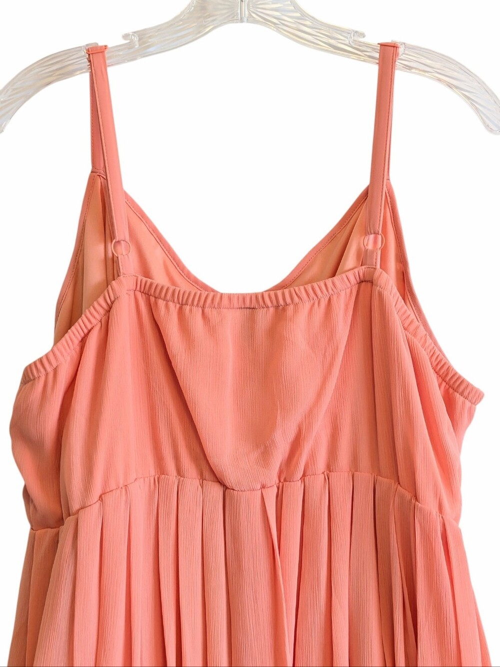 Torrid Coral Chiffon Spaghetti Strap Skater Dress - Picture 5 of 5